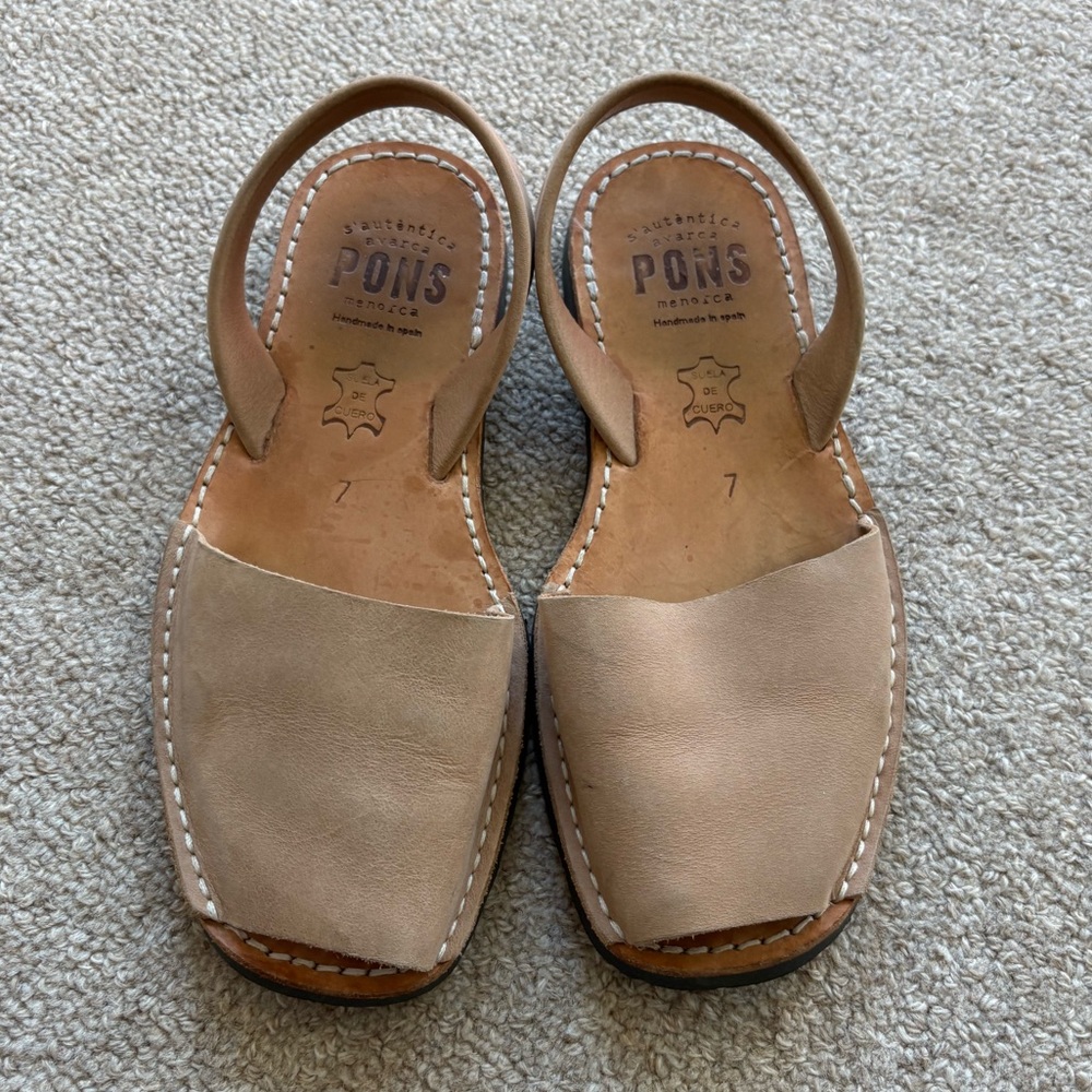 Classic Pons Avarcas Sandals in Tan